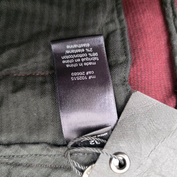 JOHN VARVATOS | Weathered Red Striped Suspender Waist Pants Size 32 x34 - Picture 9 of 12